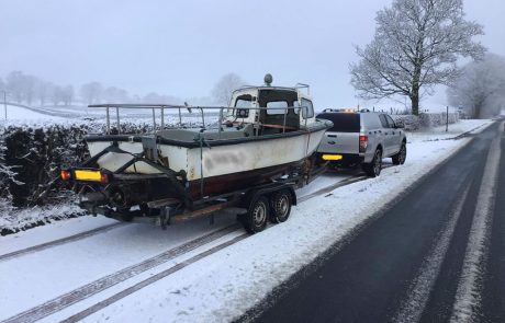 fishing boat insurance write off - on the snowy roads