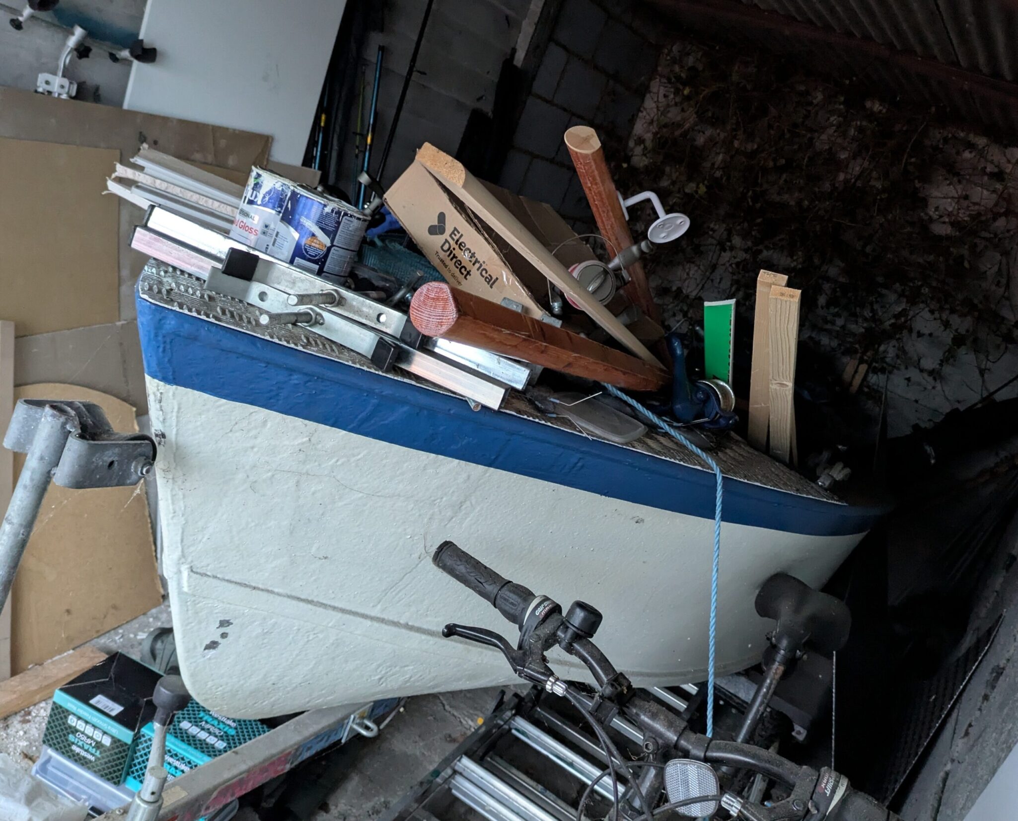 Wooden Boat Disposal from Oxfordshire Garage